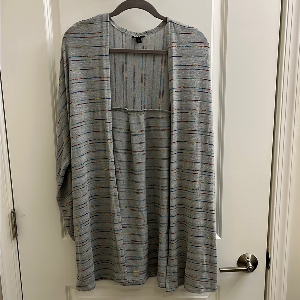 Torrid Size 1 Multicolor Striped Gray Cardigan